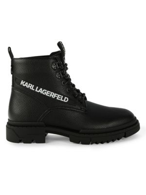 Karl Lagerfeld Paris
Log Sole Leather Combat Boots
