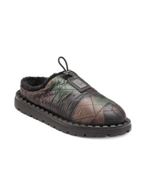 Karl Lagerfeld Paris Faux Fur Camouflage Camping Slippers