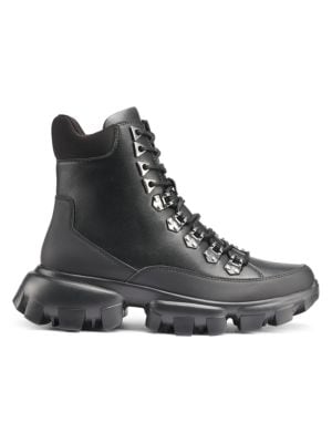 Karl Lagerfeld Paris
Log Sole Leather Combat Boots