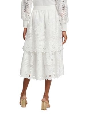 Elie Tahari
The Haley Embroidered Midi Skirt