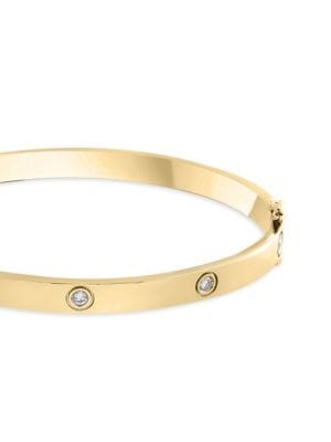 Effy
Effy Radiant Value 14K Goldplated Sterling Silver & 0.24 TCW Diamond Bangle Bracelet