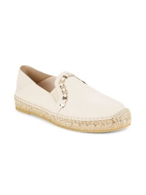 FERRAGAMO
Embellished Leather Platform Espadrilles