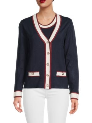 Joseph A
Lace Sleeve Sweater