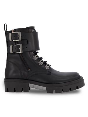 Karl Lagerfeld Paris
Log Sole Leather Combat Boots