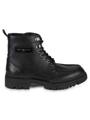 Karl Lagerfeld Paris
Log Sole Leather Combat Boots