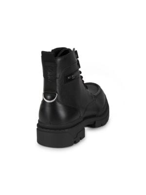 Karl Lagerfeld Paris
Log Sole Leather Combat Boots