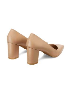 Stuart Weitzman
Linsi 75MM Block Heel Leather Pumps