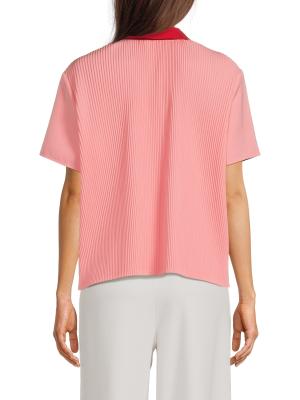 Area Stars Trini Short Sleeve Accordian-Pleat Shirt