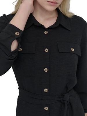 DKNY Belted Midi Shirtdress