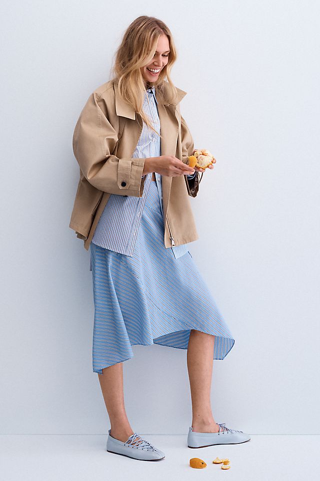 Anthropologie Maeve Tie-Up Grommet Ballet Flats