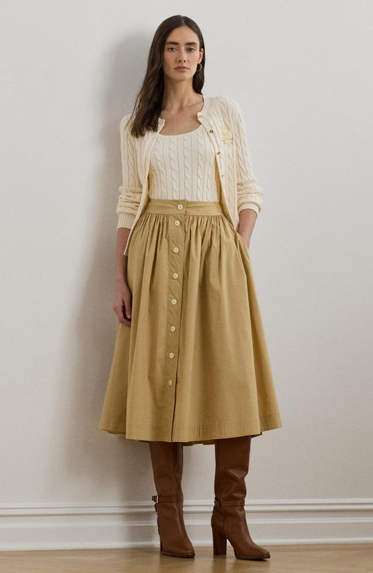 Lauren Ralph Lauren Cotton Blend Skirt