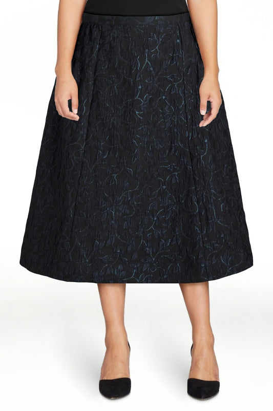 thumbnail image 2 of Scoop Women's and Women's Plus Jacquard Midi Skirt, Sizes XS-4X, 2 of 8