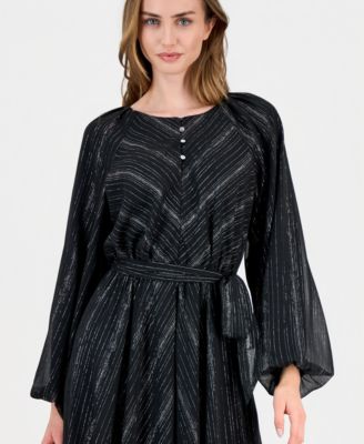 Macy's T TahariWomen's Long-Sleeve Fit & Flare Dress