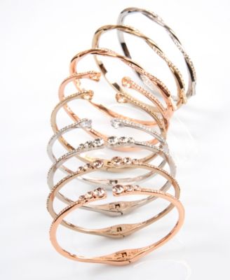 Macy's GivenchyPavé Twist Bangle Bracelet