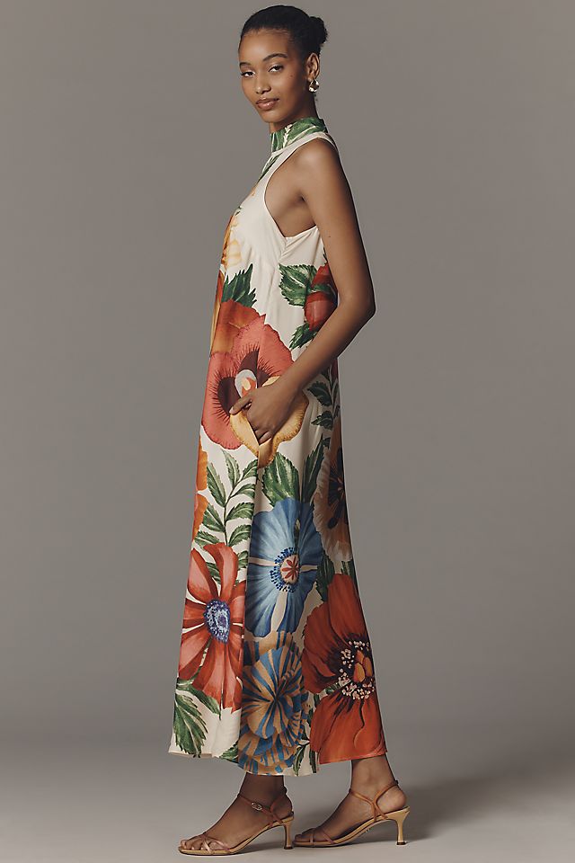 Anthropologie Farm Rio Halter Maxi Dress