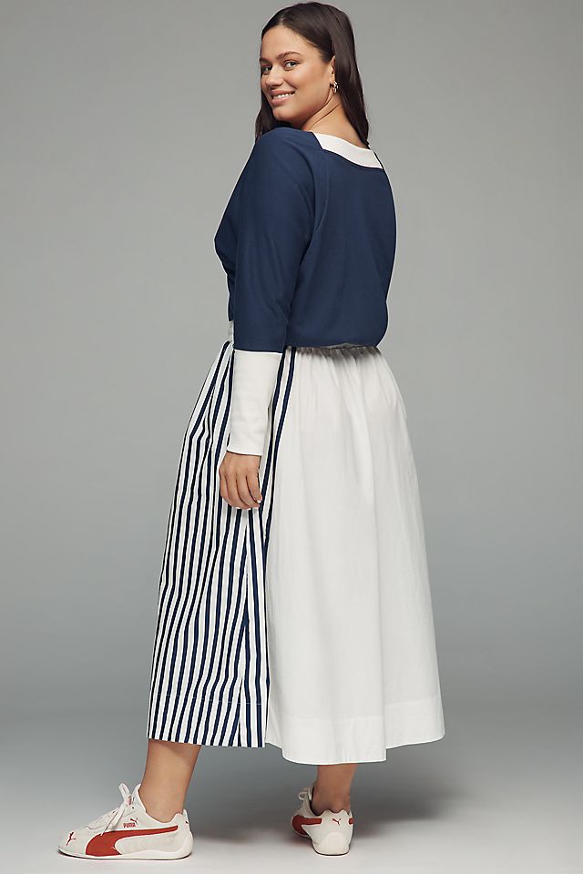 Anthropologie Daily Practice Twofer Long-Sleeve Maxi Dress