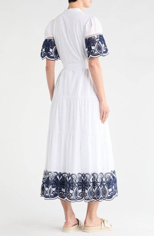 Love By Design Southampton Embroidered Maxi Shirtdress