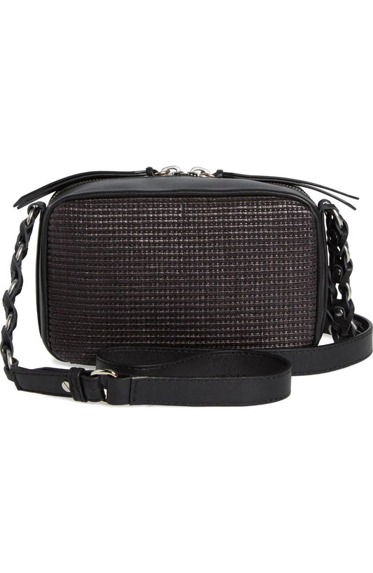 rag & bone Cami Straw & Leather Camera Bag