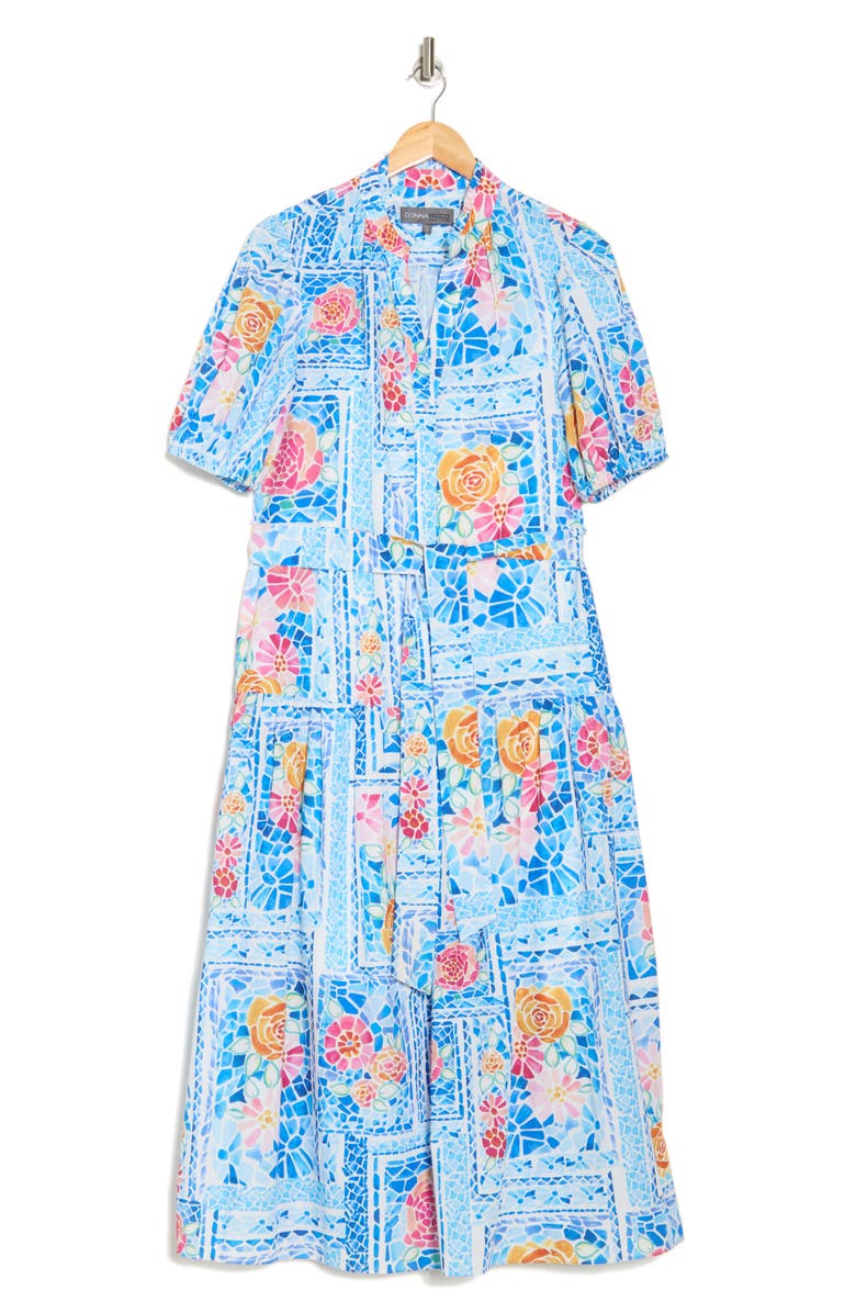 Donna Ricco Floral Puff Sleeve Tiered Maxi Dress