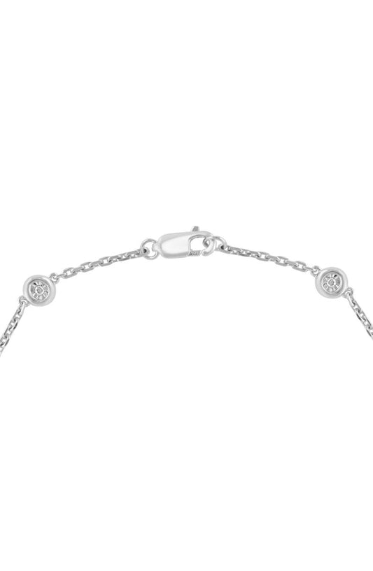 EFFY Sterling Silver Bezel Set Diamond Chain Bracelet - 0.07 ctw.