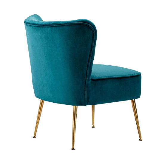 Walmart WestinTrends Mid Century Modern Tufted Velvet Loveseat Sofa and 22" Accent Chair 3-Piece Set, Teal