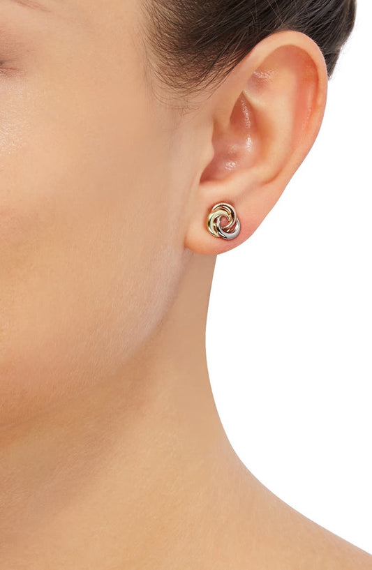 Frankie & Zoe Love Knot Button Stud Earrings
