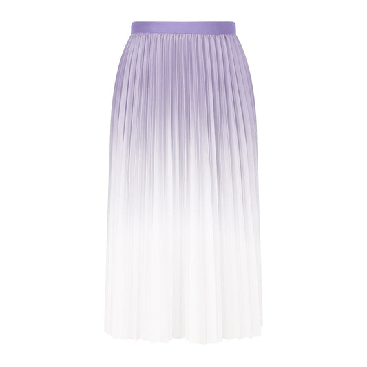 Walmart Lovskoo Long Skirts for Women Gradient Color Pleated Midi Skirt High Waist A Line Skirt Flowy Swing Maxi Half Skirt Purple