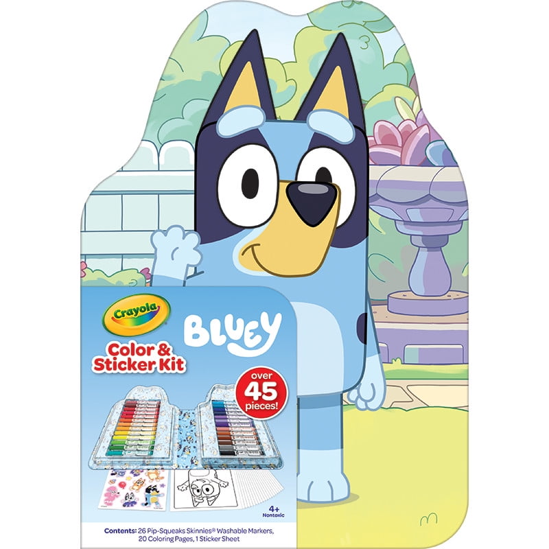thumbnail image 1 of Crayola Bluey Art Kit for Kids (45pcs), Bluey Coloring Book & Stickers for Kids, Toddler Coloring Gift, 4+, 1 of 7