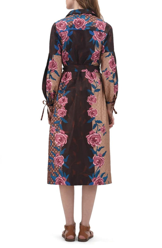 Celina Moon Alicia Long Sleeve Midi Shirtdress