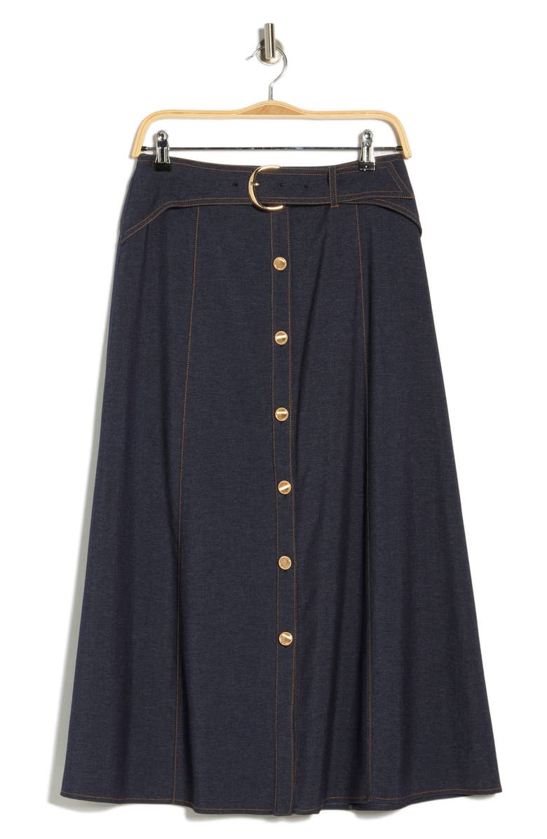 Gemma + Jane Belted Button Down Midi Skirt