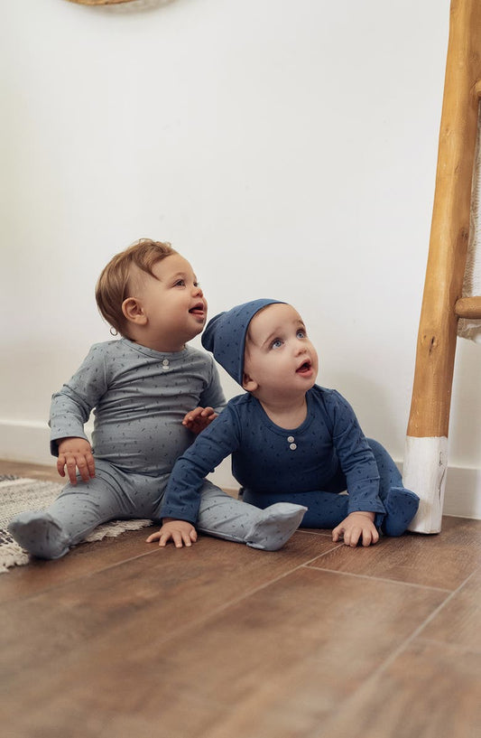 Manière Print Button Accent Footie