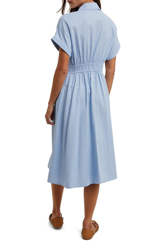 WISHLIST Short Sleeve Midi Shirtdress