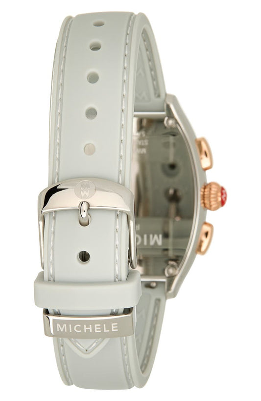 MICHELE Releve Sport Silicone Strap Watch, 35mm