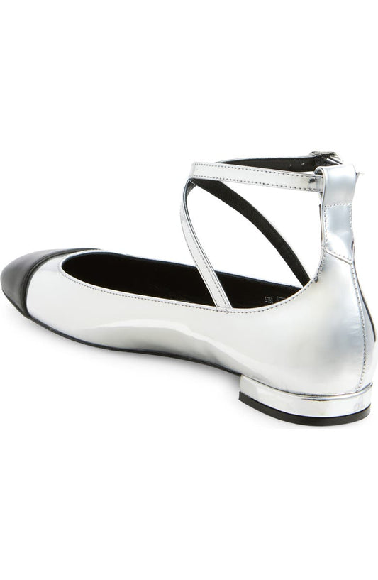 Stuart Weitzman Eden Cross Strap Ballet Flat (Women)