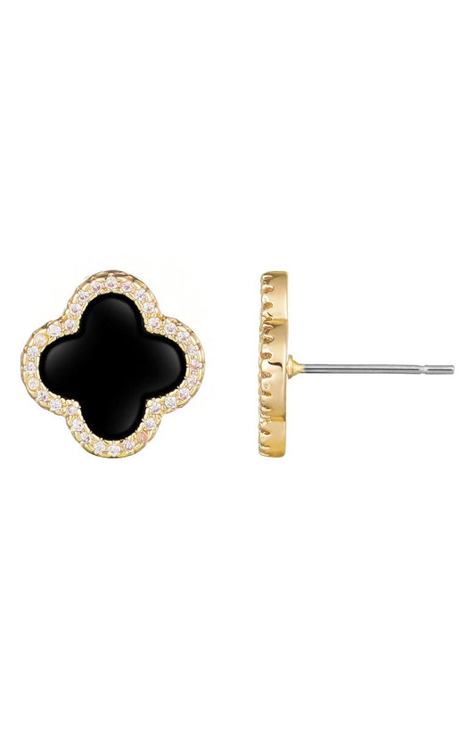 Adornia CZ Clover Stud Earrings