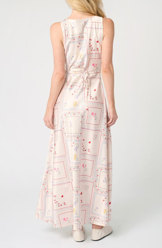 WeWoreWhat Boat Neck Satin Slip Dress