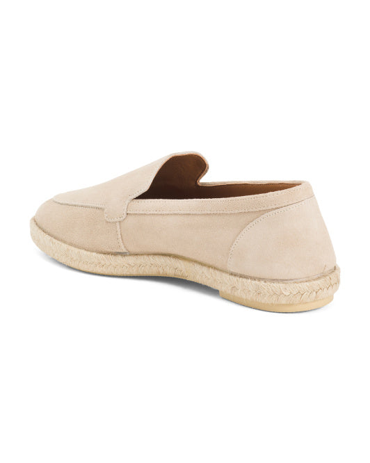 FUN VERBENAS Made In Spain Suede Espadrille Flat Shoes