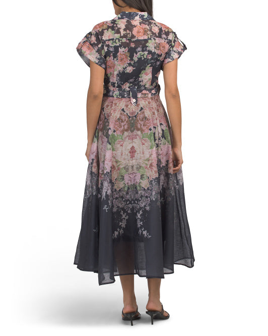 NANCY YANG Floral Maxi Dress