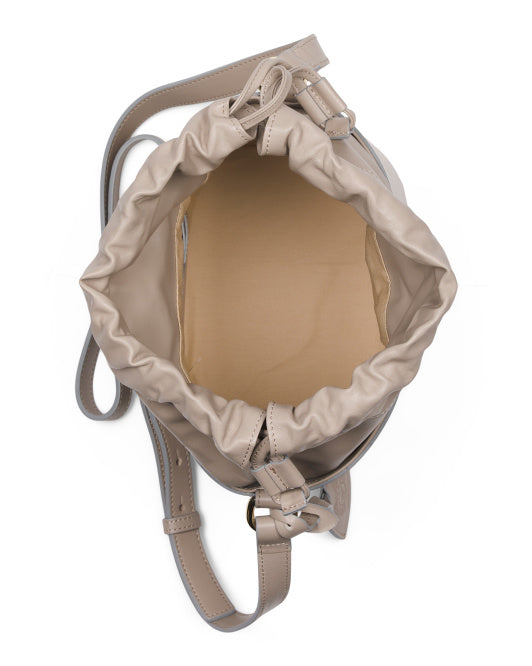BRUNO MAGLI Made In Italy Leather Martina Drawstring Bucket Bag