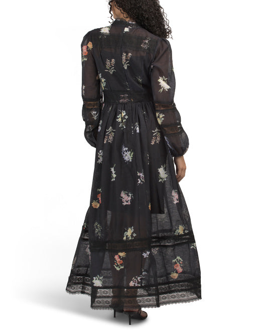 NANCY YANG Printed Maxi Dress