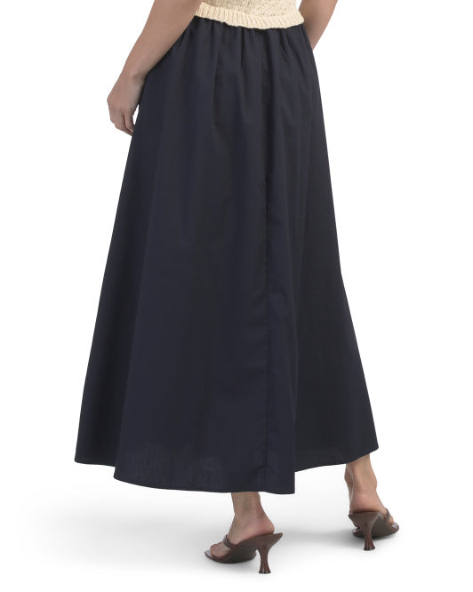 ZOE & CLAIRE Sleeveless Twofer Striped Maxi Dress