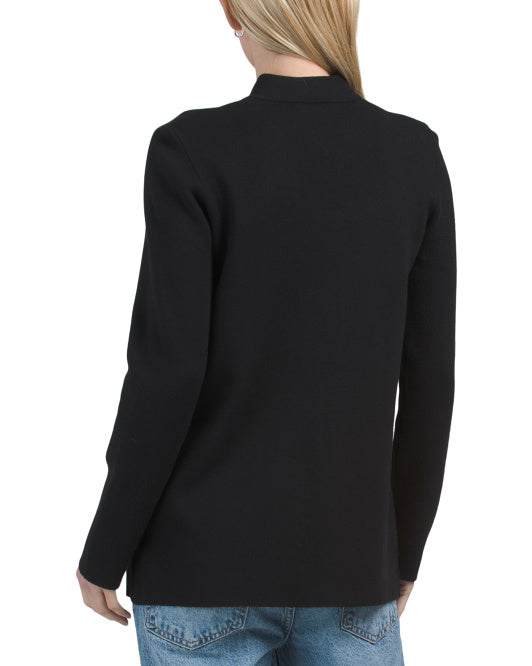 TAHARI Double Knit Notch Collar Jacket