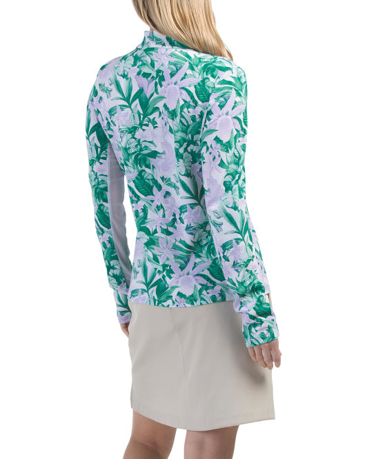 TOMMY BAHAMA Long Sleeve Quarter Zip Mock Neck Jacket