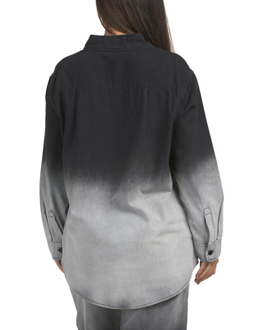 KENNETH COLE Gradient Dye Oversized Shirt