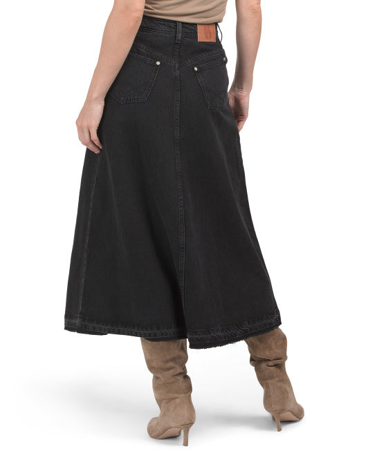 BA&SH Denim Midi Skirt
