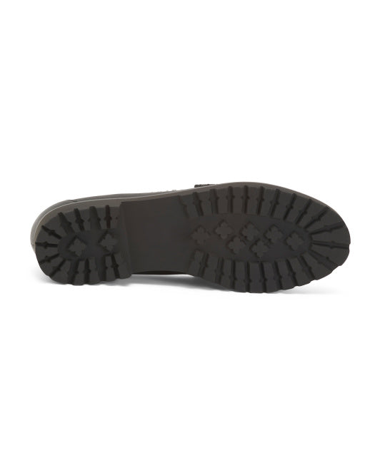 PAIGE Leather Ellis Studded Flats