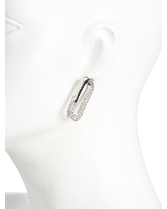 ALLSAINTS Large Geometric Crystal Hoop Earrings