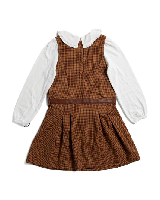 HAPPILY GREY Girls 2pc Long Sleeve Top And Jumper Set With Headband And Socks