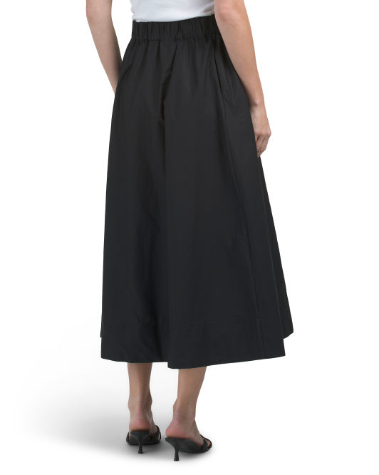 ELLEN TRACY Poplin Pull On Skirt