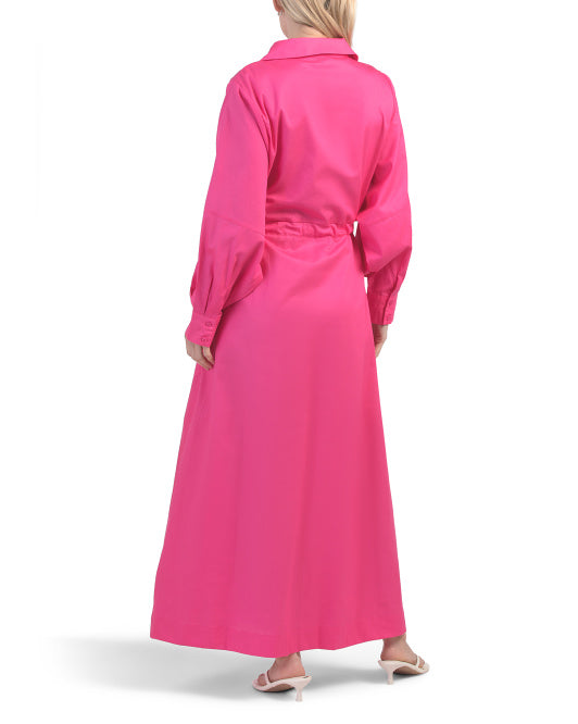 SUGAR LIPS Faiza Dolman Sleeve Poplin Maxi Dress